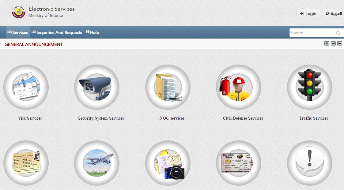 moi electronic services website