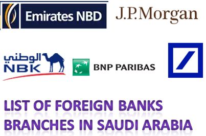 List of Foreign Banks Branches in Saudi Arabia